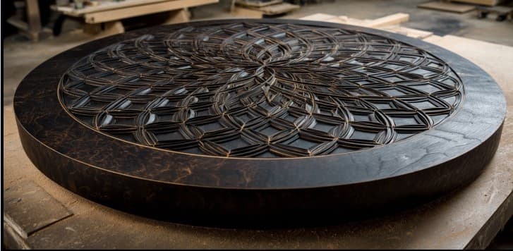 Black walnut CNC coffee table — Lineage Craft Co.