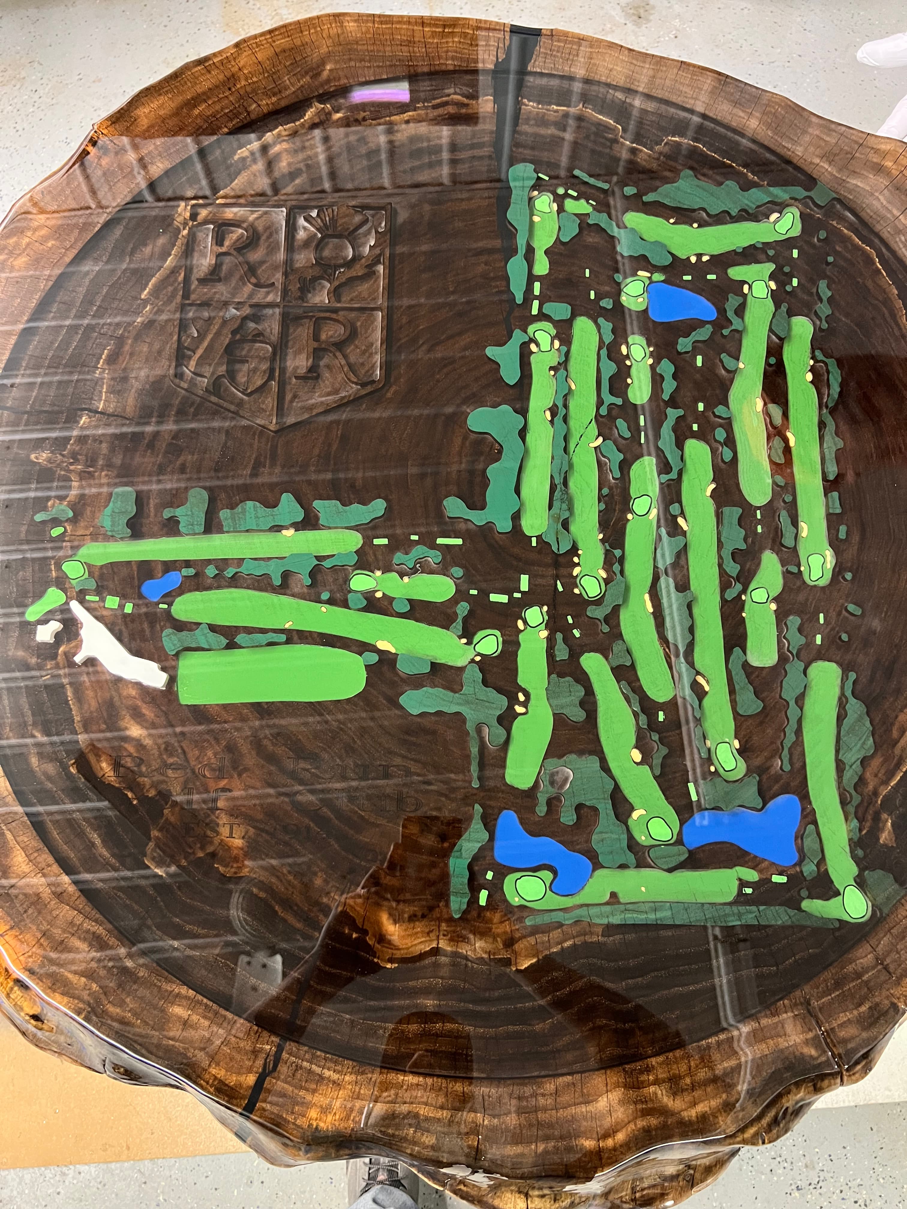 Fluted column base dining piece